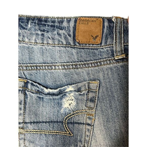 American‎ Eagle Y2K Distressed Low Rise Shorty Shorts Size 2 - Picture 5 of 8